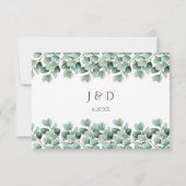 Eukalyptus Botanical Greenerenerity Wedding RSVP (Rückseite)