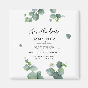 Eukalyptus Botanical Grünzeug Save-the-Date Magnet