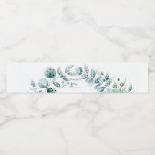 Eukalyptus Botanical Leaf Wedding Wasserflaschenetikett (Einzelnes Label)