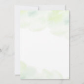 Eukalyptus Botanical Letter Baby Dusche Einladung (Rückseite)