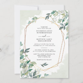 Eukalyptus Botanical Modern Wedding Einladung