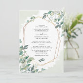 Eukalyptus Botanical Modern Wedding Einladung (Stehend Vorderseite)