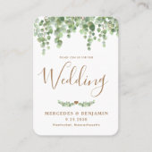 Eukalyptus Botanical QR Code Einladung zur Hochzei (Vorderseite)