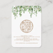 Eukalyptus Botanical QR Code Einladung zur Hochzei (Rückseite)