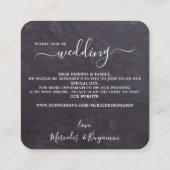 Eukalyptus Botanical QR Code Wedding Quadratische Visitenkarte (Rückseite)