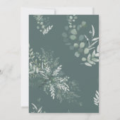 Eukalyptus Botanical Sage Green Baby Shooter Einladung (Rückseite)