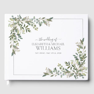 Eukalyptus Botanical Sage Green Wedding Gästebuch