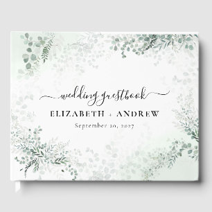 Eukalyptus Botanical Sage Green Wedding Gästebuch