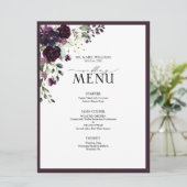 Eukalyptus Botanical Sage Green Wedding Menu Menükarte (Stehend Vorderseite)