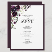 Eukalyptus Botanical Sage Green Wedding Menu Menükarte (Vorne/Hinten)