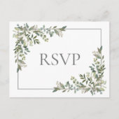 Eukalyptus Botanical Sage Green Wedding RSVP Invit Einladungspostkarte (Vorderseite)