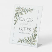 Eukalyptus Botanical Sage Green Wedding Sockelschild (Vorderseite)