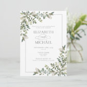 Eukalyptus Botanical SageGreen Post Wedding Brunch Einladung (Stehend Vorderseite)