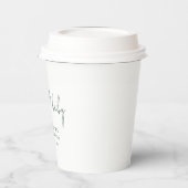 Eukalyptus Botanical Script Baby Shooter Pappbecher (Links)