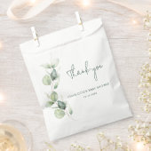 Eukalyptus Botanical Script Baby Showdusche Vielen Geschenktütchen (Ausgeschnitten)