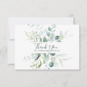 Eukalyptus Botanical Watercolor Hochzeit Dankeskarte (Vorderseite)