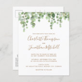 Eukalyptus Botanical Wedding Einladung (Vorne/Hinten)