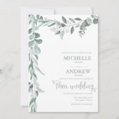 Eukalyptus Botanical Wedding Einladung (Vorderseite)