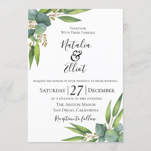 Eukalyptus Botanical Wedding Einladung