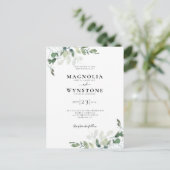 Eukalyptus Botanical Wedding Einladung Postkarte (Stehend Vorderseite)