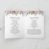 Eukalyptus Botanical Wedding Program Dusty Rose Programm (Innenseite)