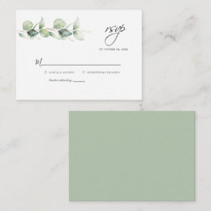 Eukalyptus Botanical Wedding RSVP Card Mitteilungskarte