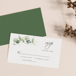 Eukalyptus Botanical Wedding RSVP Card Mitteilungskarte