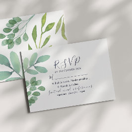 Eukalyptus Botanical Wedding RSVP Karte