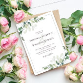 Eukalyptus Botanicals QR Code Foto Hochzeit Einladung