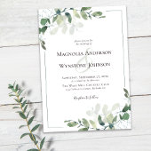 Eukalyptus Botanicals QR Code Foto Hochzeit Einladung