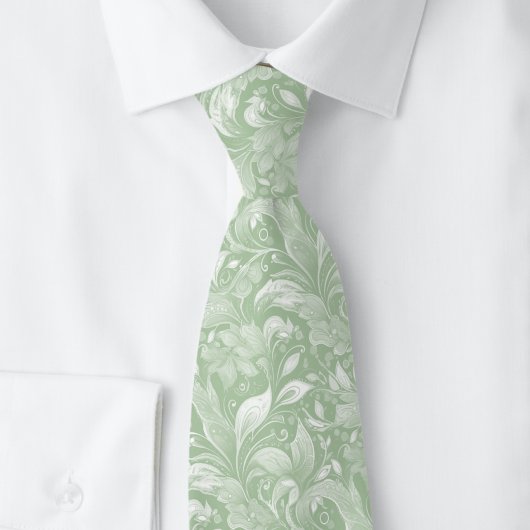 Eukalyptus-Botanik-Batik Krawatte