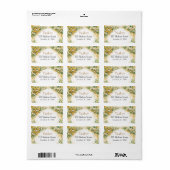 Eukalyptus-Botanik-Blumen-Babys-Breath-Gold Adressaufkleber (Vorne)