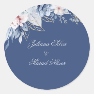 Eukalyptus-Botanik-Hochzeitsaufkleber Favor-Label Runder Aufkleber