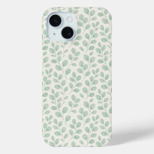 Eukalyptus-Botanikmuster Case-Mate iPhone Hülle (Rückseite)