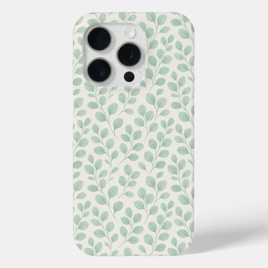 Eukalyptus-Botanikmuster Case-Mate iPhone Hülle (Rückseite)