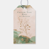 Eukalyptus Botanisch Modernes Abstraktes Wasser Geschenkanhänger (Rückseite)