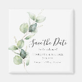 Eukalyptus botanisch Save the Date Magnet (Vorne)