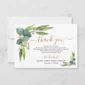 Eukalyptus Botanische Beerdigung Dankeschön Karte (Vorderseite)
