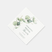 Eukalyptus Botanische Brautparty Papier Serviette (Ecke)