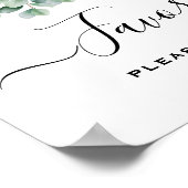 Eukalyptus Botanische Gastgeschenke Hochzeiten Poster (Ecke)