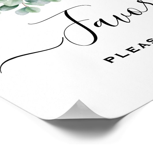 Eukalyptus Botanische Gastgeschenke Hochzeiten Poster (Ecke)