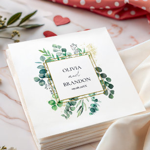 Eukalyptus Botanische Grünpflanzen Blätter Hochzei Serviette