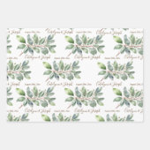 Eukalyptus Botanische Hochzeit, Brautparty Geschenkpapier Set (Vorderseite 2)