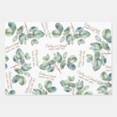 Eukalyptus Botanische Hochzeit, Brautparty Geschenkpapier Set (Vorderseite)