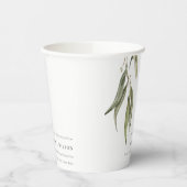 Eukalyptus Botanische Hochzeit mit einfacher Wasse Pappbecher (Links)