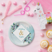 Eukalyptus botanische Hochzeit Pappteller (Party)