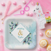 Eukalyptus botanische Hochzeit Pappteller (Party)