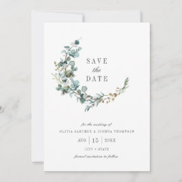 Eukalyptus botanische Hochzeit Save The Date