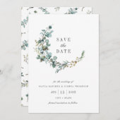 Eukalyptus botanische Hochzeit Save The Date (Vorne/Hinten)