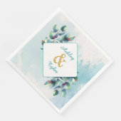 Eukalyptus botanische Hochzeit Serviette (Ecke)